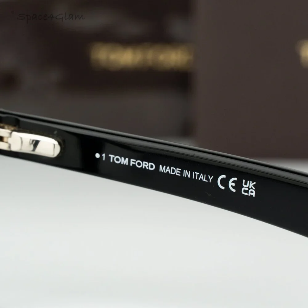Tom Ford Women Eyeglasses Black Blue Light Block Round FT5807-B/O 001 BRAND NEW